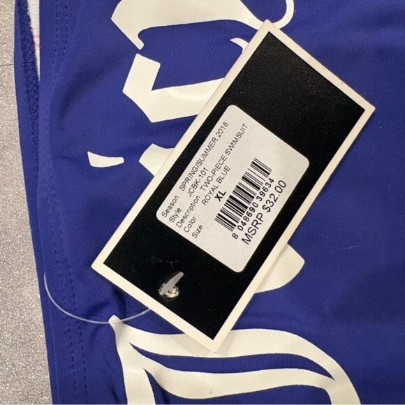 JUICY COUTURE Bikini Bottom Blue White Size XL NWT - Picture 4 of 4